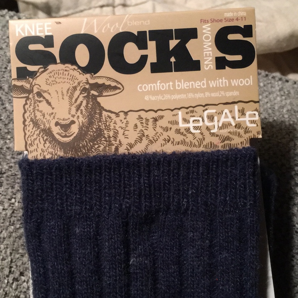 Navy knee high socks